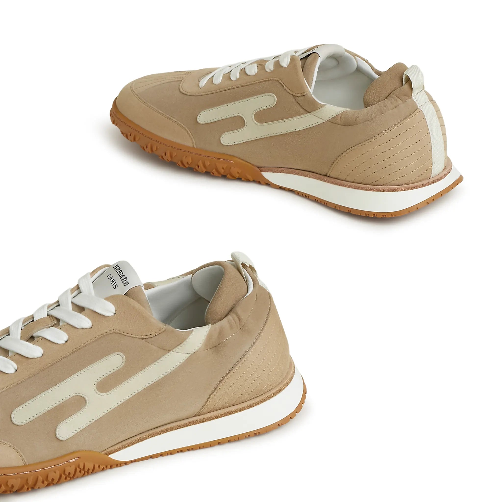 Back Side View of Hermes Paris Multicolore Beige Sable Jet Sneaker H242925ZHD1